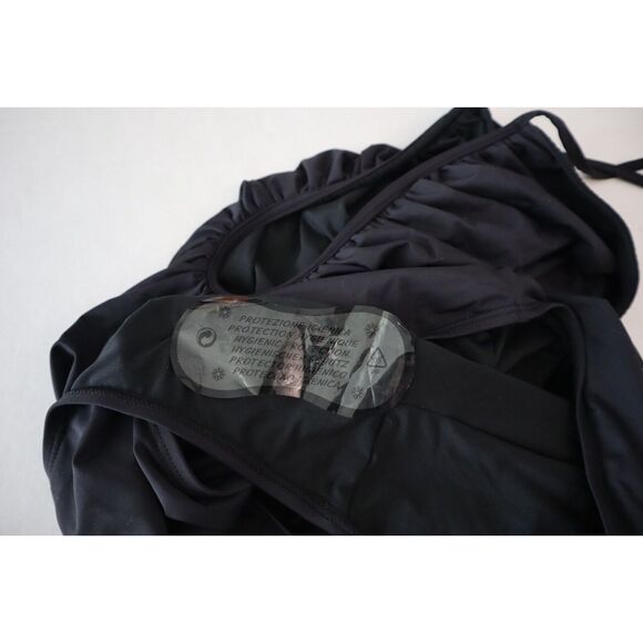 Good American GSW0424 Women Sz 7/4XL Black Leilani Halter Neck 1-PC Swimsuit - Picture 6 of 8